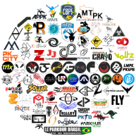 Logos de equipes de parkour do Brasil